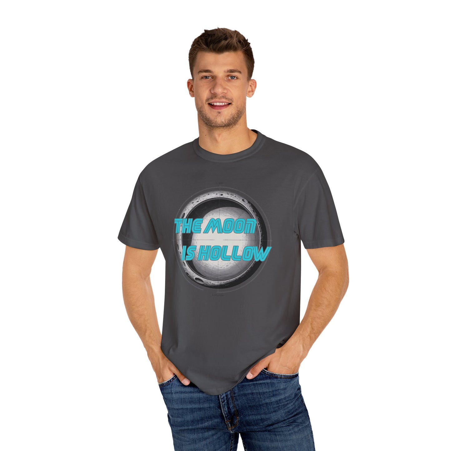 The Moon Is Hollow Tshirt Retro Sci Fi Moon Graphic