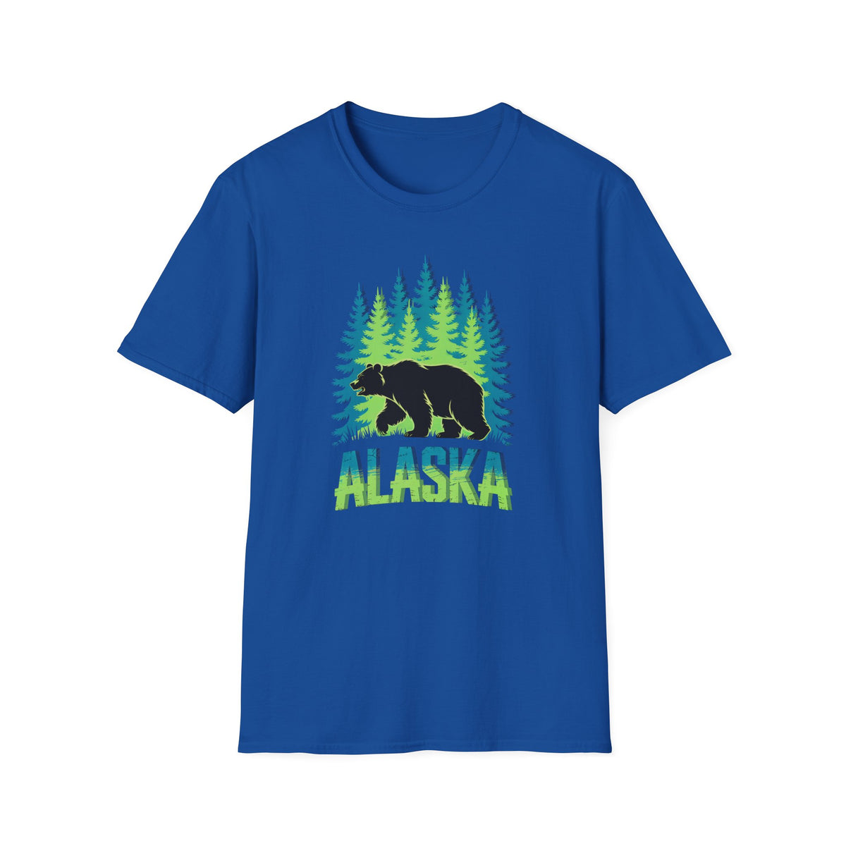 Alaska Bear T-Shirt, Nature Lover's Tee, Unisex Softstyle Shirt for Outdoor Adventures, Gift for Hikers, Wildlife Enthusiasts