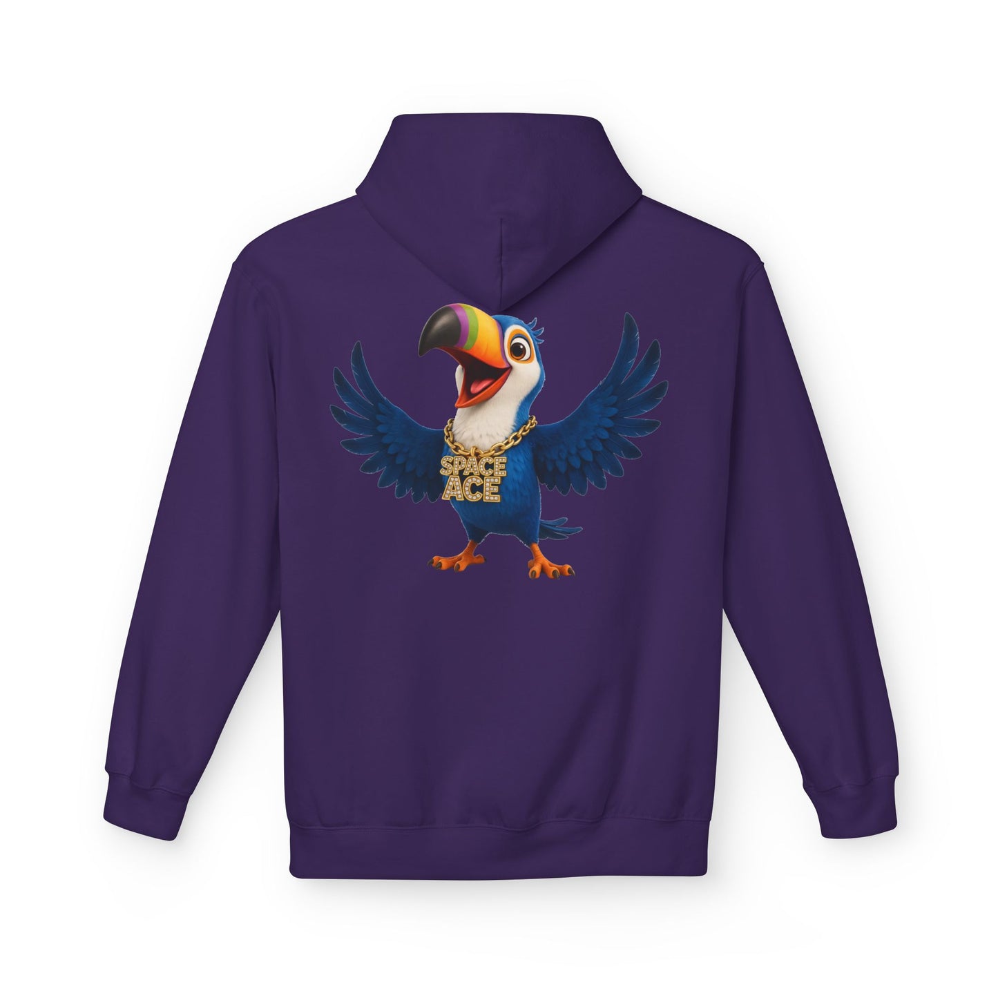 Space Ace Toucan Doug Hoodie — General Crunch Cartoon Pullover