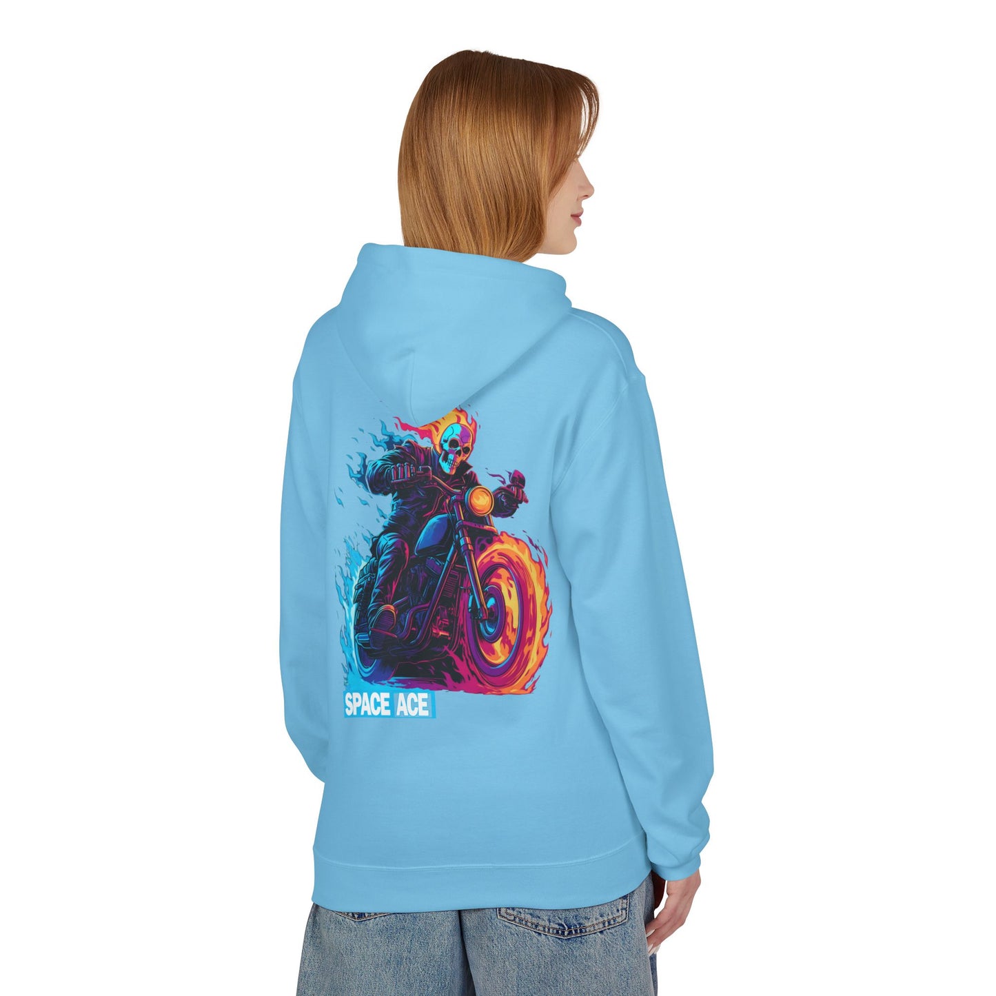 Space Ace Hoodie - General Crunch with Flaming Bike