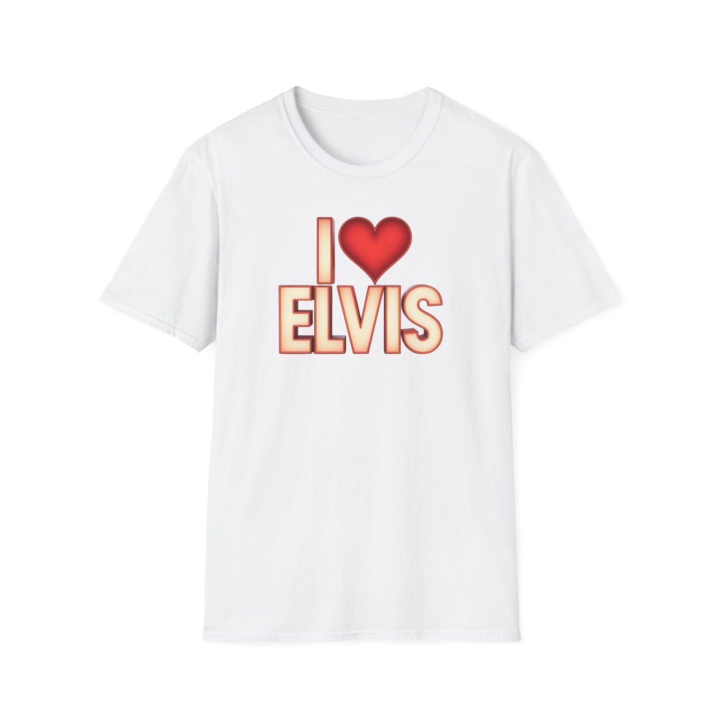 I Love Elvis Unisex T-Shirt - Retro Music Lover Tee, Gifts for Elvis Fans, Vintage Style Shirt, Rock and Roll Apparel
