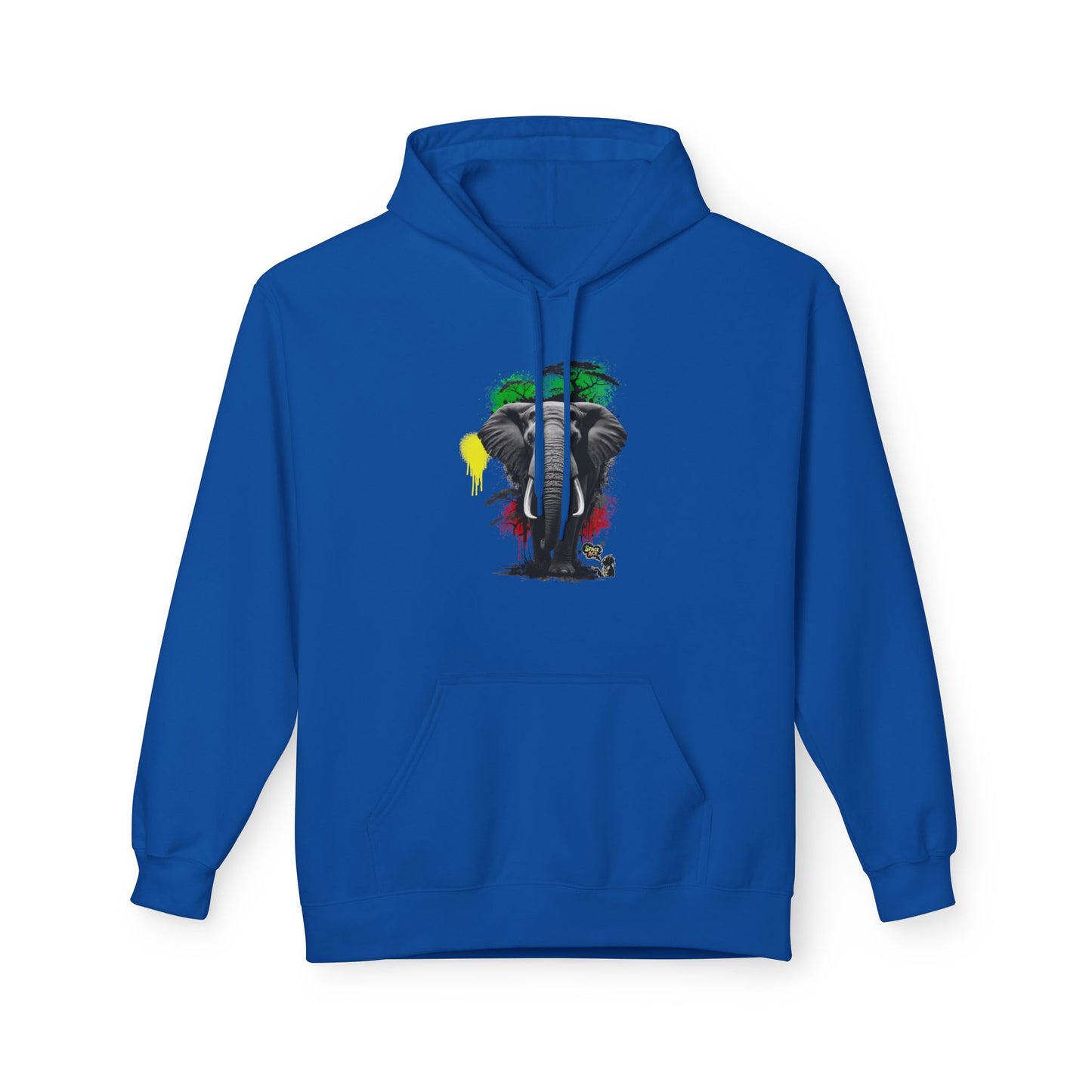 Elephant Paint Splash Hoodie — African Elephant Art Pullover