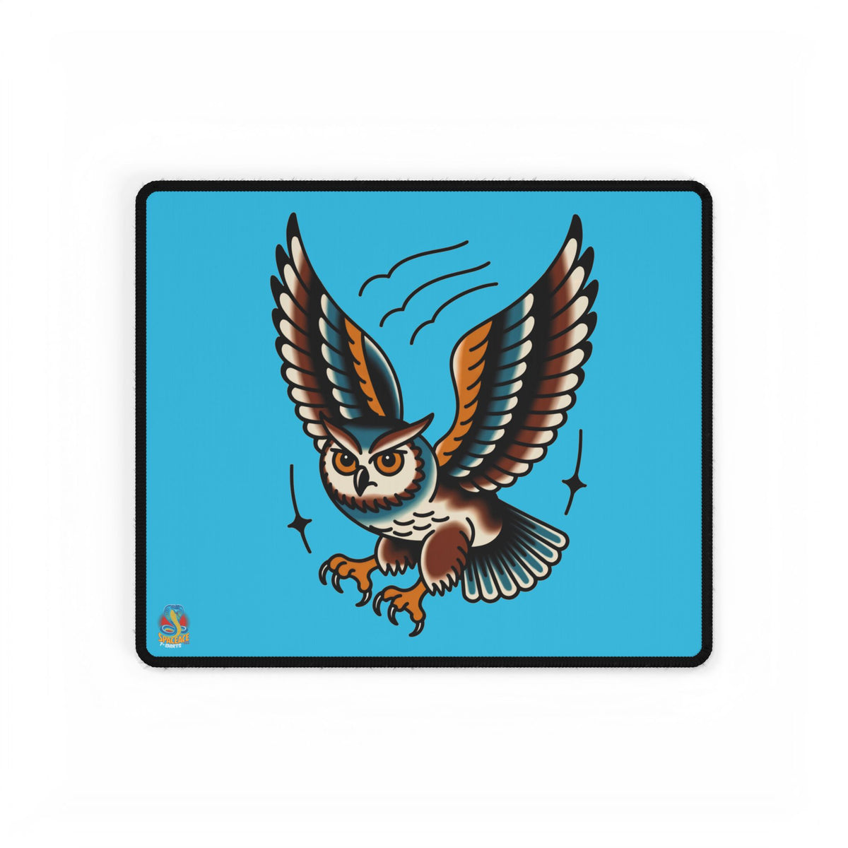 American Traditional Owl Brown Desk Mat Gaming Mouse Pad