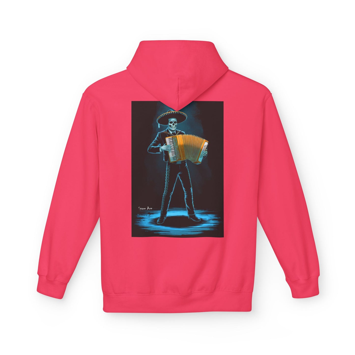 Mariachi Accordion Hoodie — Day of the Dead Skull Graphic Hoodie