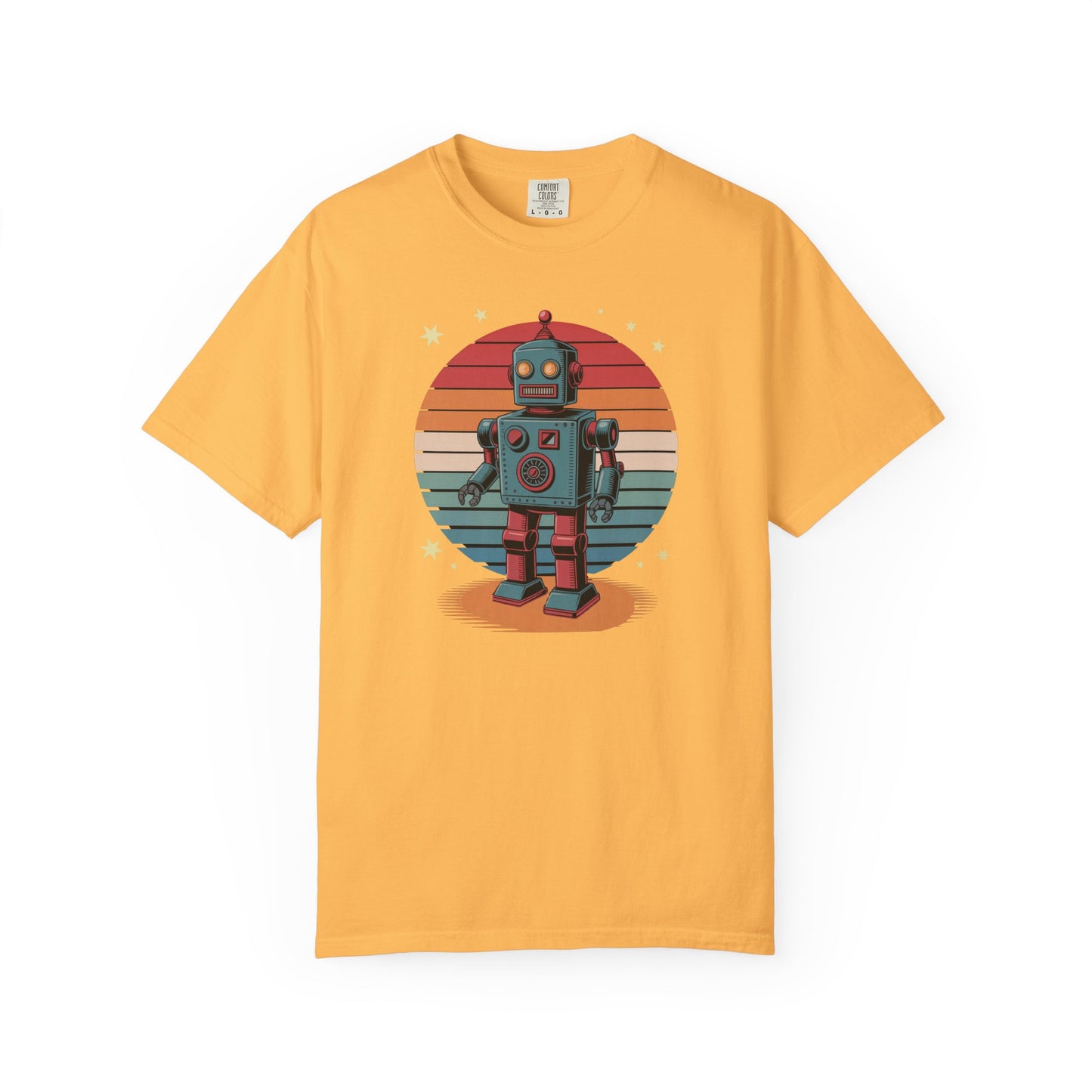 Retro Robot T-Shirt  Vintage Sunset Robot Graphic Tee
