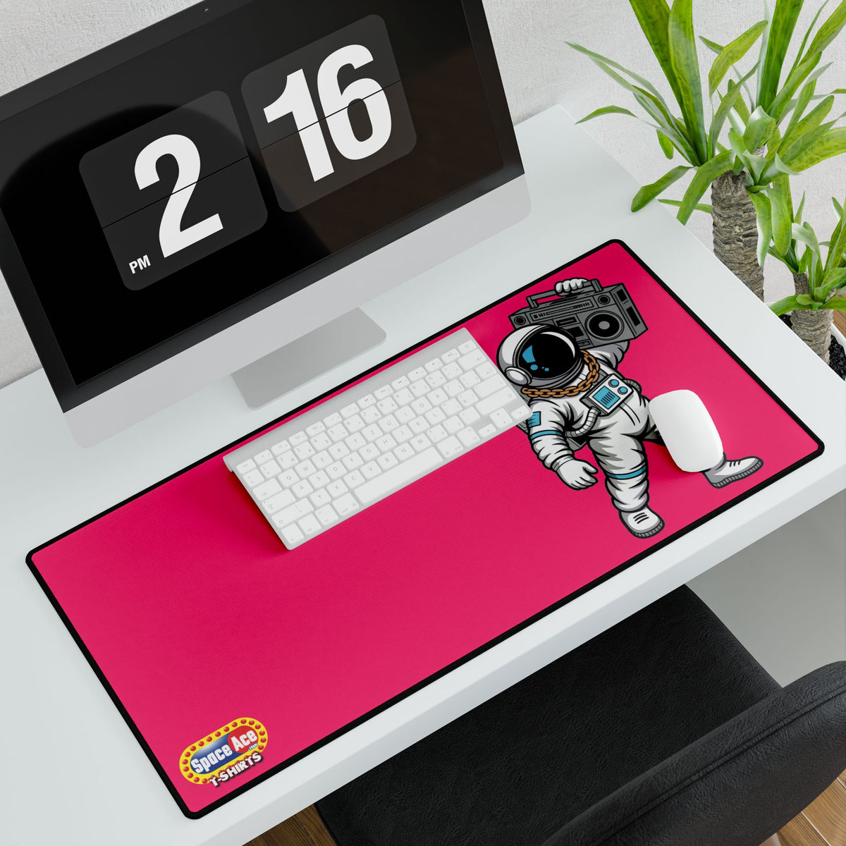 Astronaut with Boombox Desk Mat - Space Music Gaming Mousepad